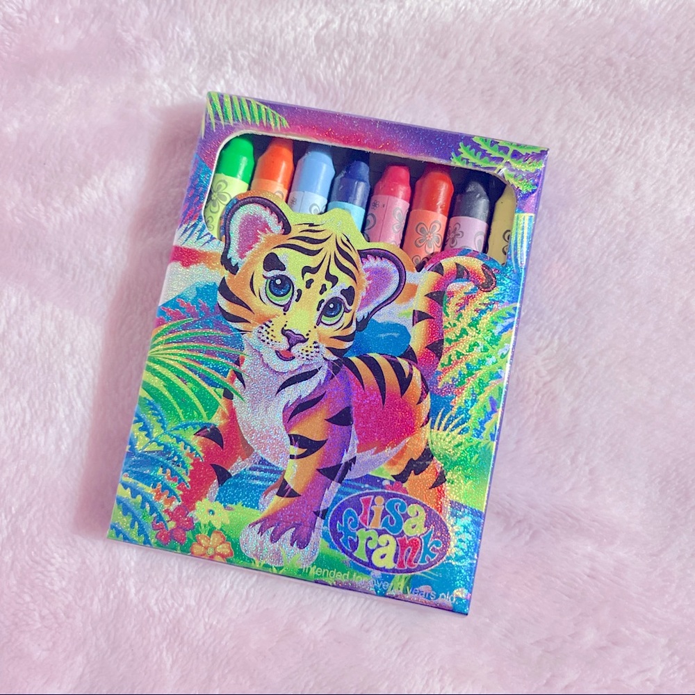 Lisa Frank Vintage Forrest Tiger Crayons